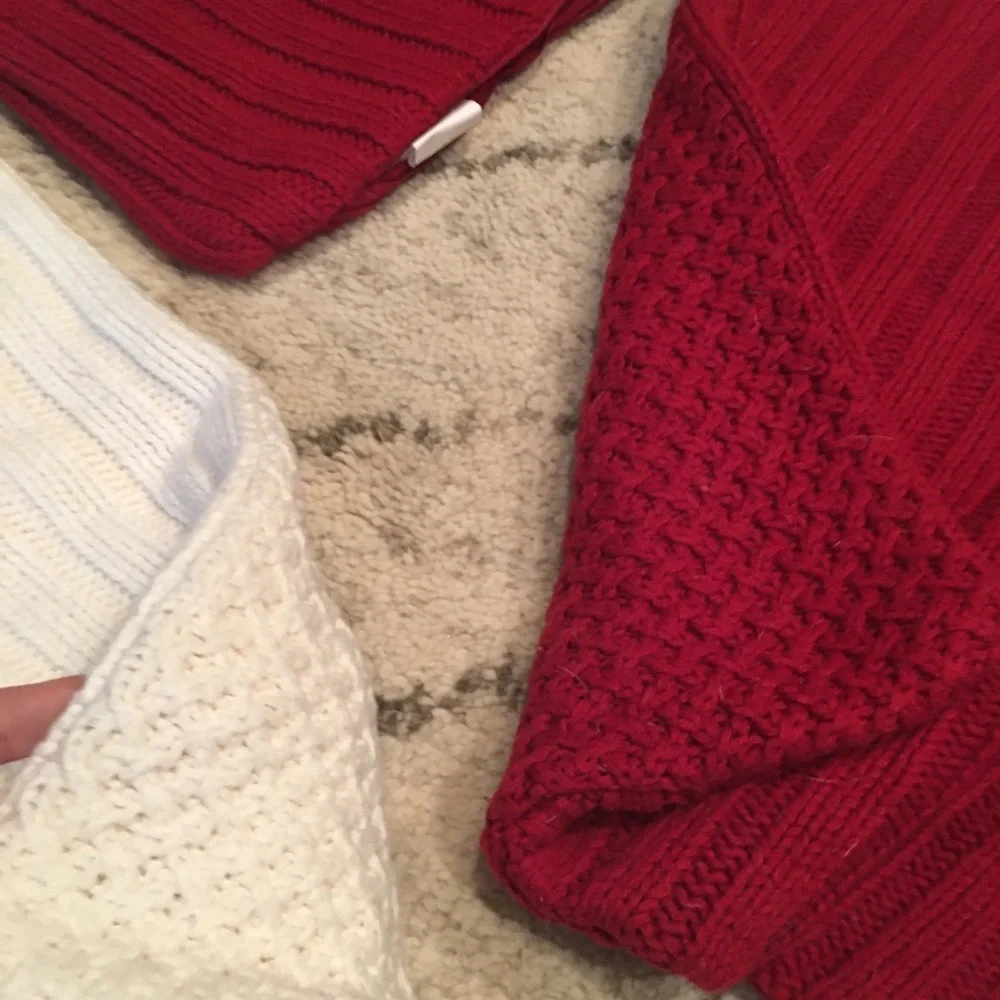 2 pottery barn knit pillow covers reversible